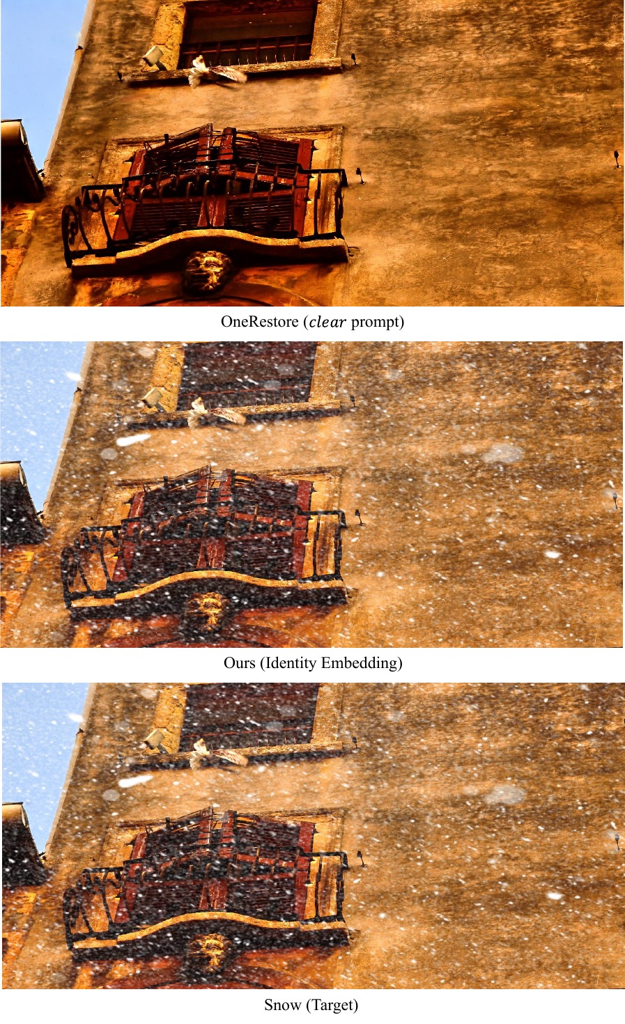 Supplementary identity-operation study on snow images